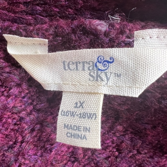 Terra & Sky Cranberry Knit Cardigan - Picture 8 of 10